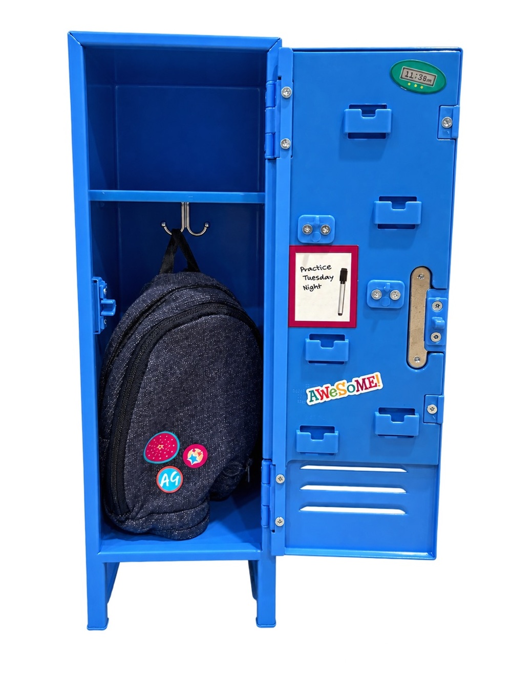 American Girl Blue School Locker w/ Backpack Accessories Doll Furniture